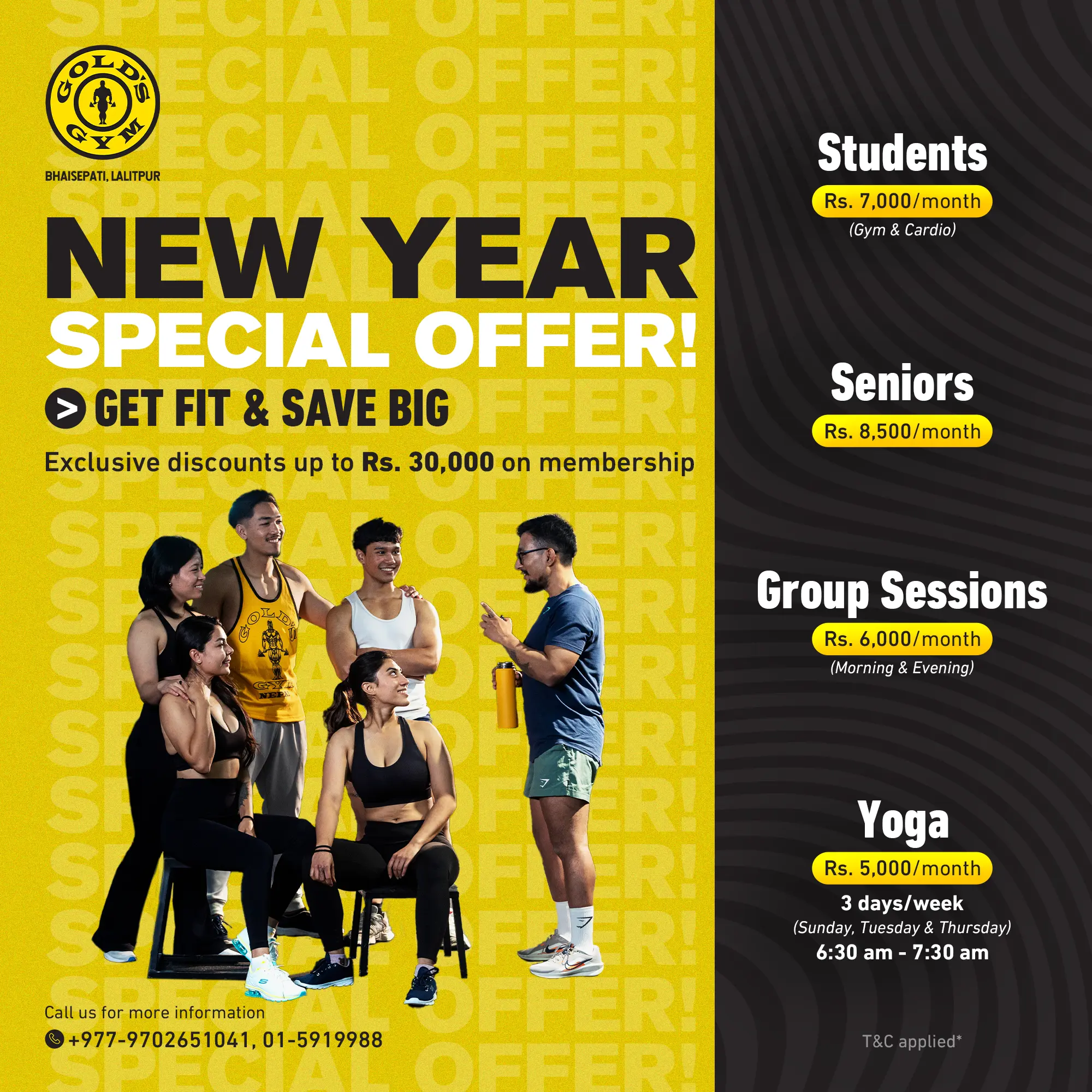 Gold's Gym New Year Offer