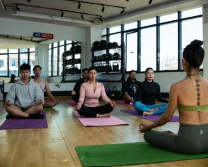 Yoga Class at Gold's Gym Nepal